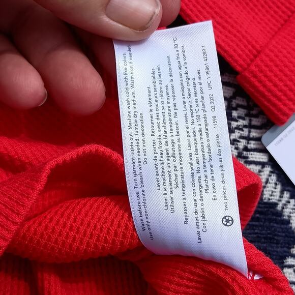 NWT CARTER'S Waffle Knit Festive Holiday Dress SZ 0-3mo red - Picture 4 of 5